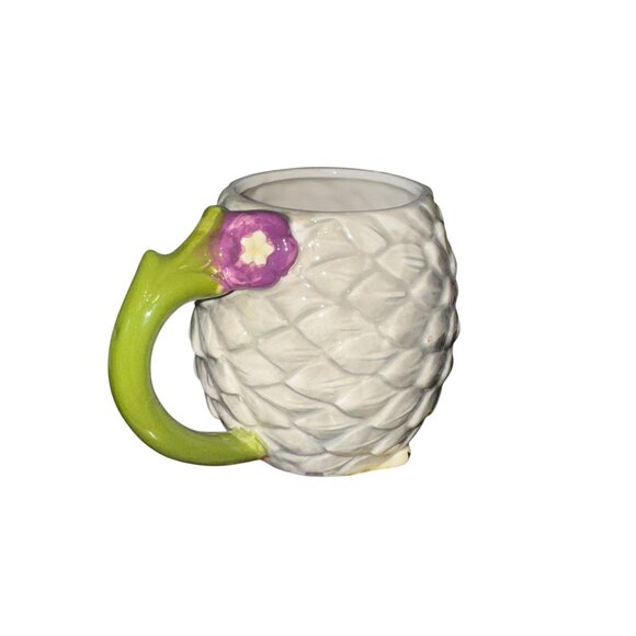 Happy Hedgehog Ceramic Mug With Floral Handle - Picture 6 of 8